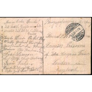 Krigs Gefangenensendung  - England - Wolterdorf 8 - 7  - 19 - Brugt - Rifter !