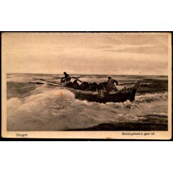Skagen - Redningsbaaden gaar ud - Fotokort S�ren Engsigs Bogh. 41584 - Ubrugt