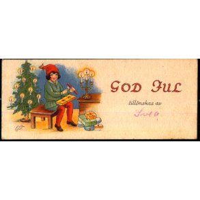 Kartonkort - God Jul - u/n - Brugt