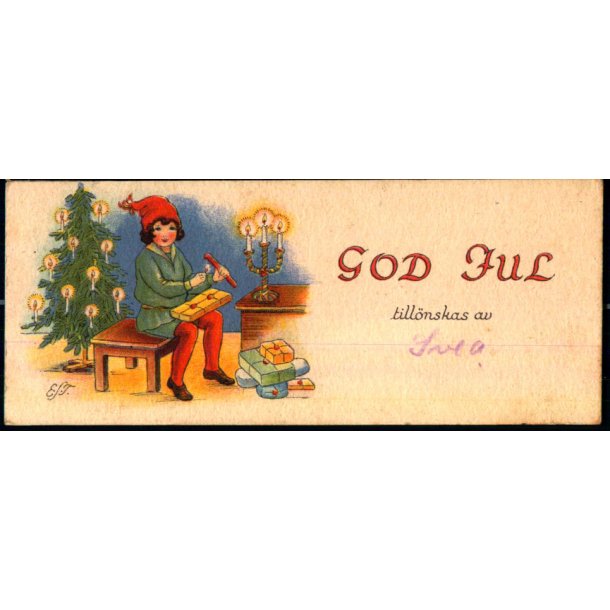 Kartonkort - God Jul - u/n - Brugt