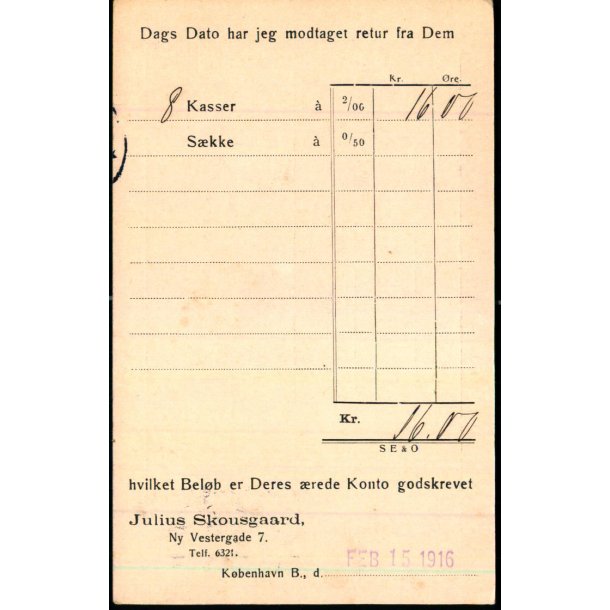 Julius Skovgaard - Kbh. - u/n - Brugt