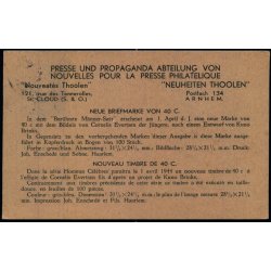 Rekomaderet - Censurpostkort fra Holland  1 -  - 44 - Til Danmark