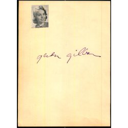 Autografer - Skuespiller - Pjerrot i Tivoli - Gerda Gilbo - (P begge sider)