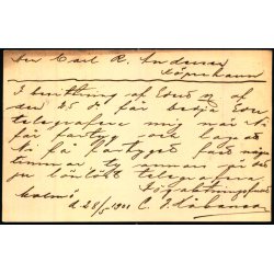 Fra Sveriege  M - Postkort 28 - 5 - 01 - Til Kjbenhavn