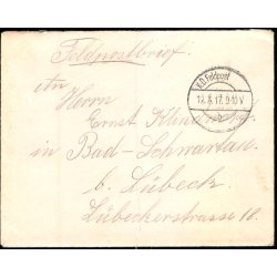 Feldpostbrev  - K.D. Feldpost.  12 -4 - 17  - Til Bad- Schwartau - Lbeck
