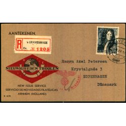 Rekomaderet - Censurpostkort fra Holland  1 -  - 44 - Til Danmark