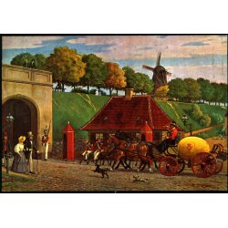 R. Christiansen - Kugleposten passerer Vesterport (ca. 1845) - Post u/n - Ubrugt