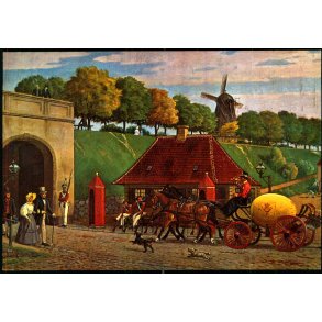 R. Christiansen - Kugleposten passerer Vesterport (ca. 1845) - Post u/n - Ubrugt