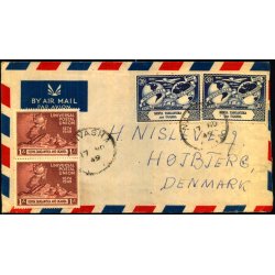 Luftpost Brev fra Kenya til Danmark - 17 - 11 - 49