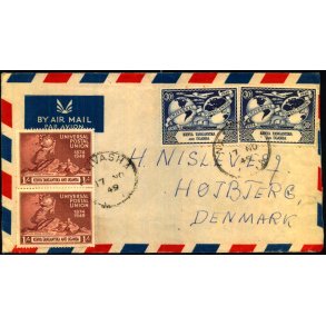 Luftpost Brev fra Kenya til Danmark - 17 - 11 - 49