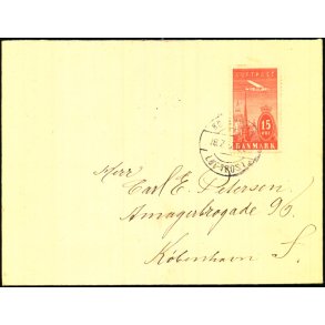 Luftpost Brev fra Danmark 18 - 7 - 1937