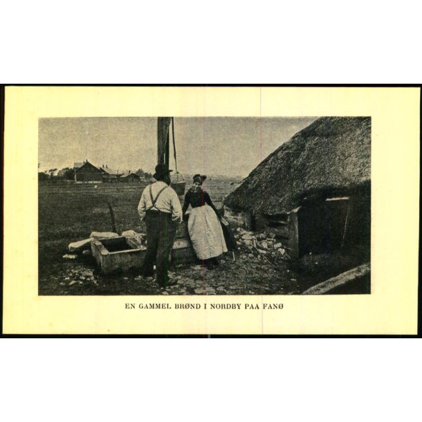 En gammel br�nd i Nordby paa Fan� - Billede fra Folder - u/n - Ubrugt
