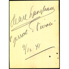 Autografer - Skuespiller - Pjerrot i Tivoli - Gerda Gilbo - (P begge sider)