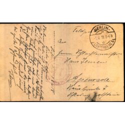 Feldtpost - Fra Berlin   5 - 6 - 18 - Til Apenrade  - Forside : Soldater