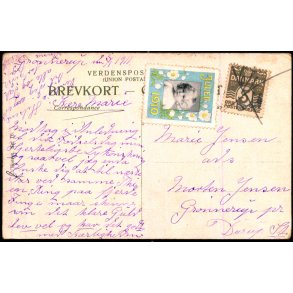 Postkort - Blkannuleret 6 - 1 - 1910 - Brugt
