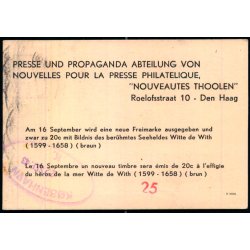 Rekomaderet - Censurpostkort fra Holland  16 - 9 - 45 - Til Danmark