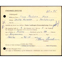 Efterporto - Tryksagskort fra Nstved  29 - 10 - 59