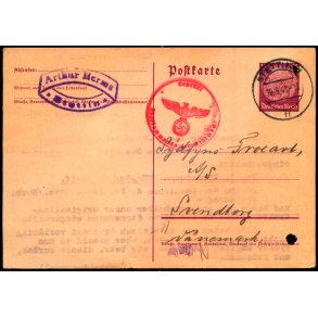 Censurpostkort fra Tyskland  16 - 9 - 41 - Til Svendborg