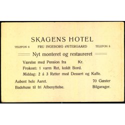 Skagen - Spisesalen - Skagens Hotel - Reklame p� Bagsiden - Ubrugt