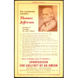 Sparekassen for Ebeltoft By og Omegn - Bagsiden er Trkpapir