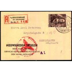 Rekomaderet - Censurpostkort fra Holland  16 - 9 - 45 - Til Danmark