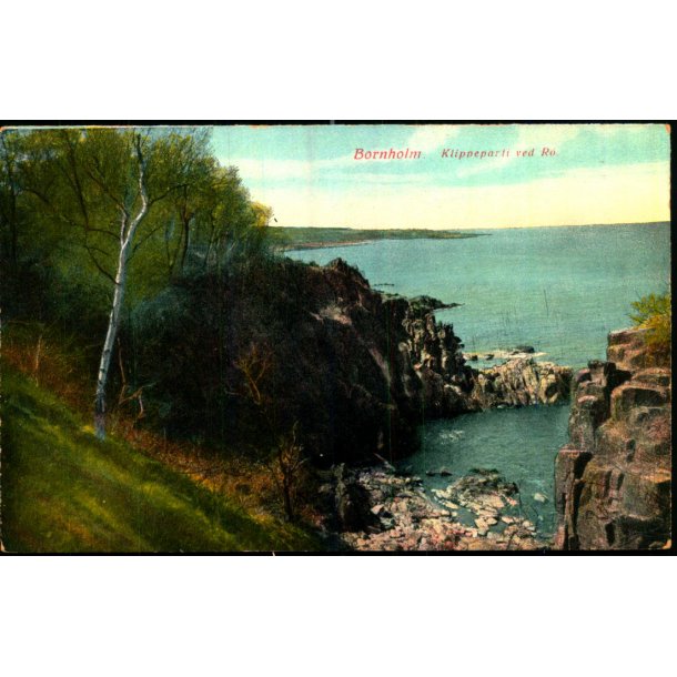 Bornholm - Klippeparti ved R - Alex Vincent 749 - Ubrugt