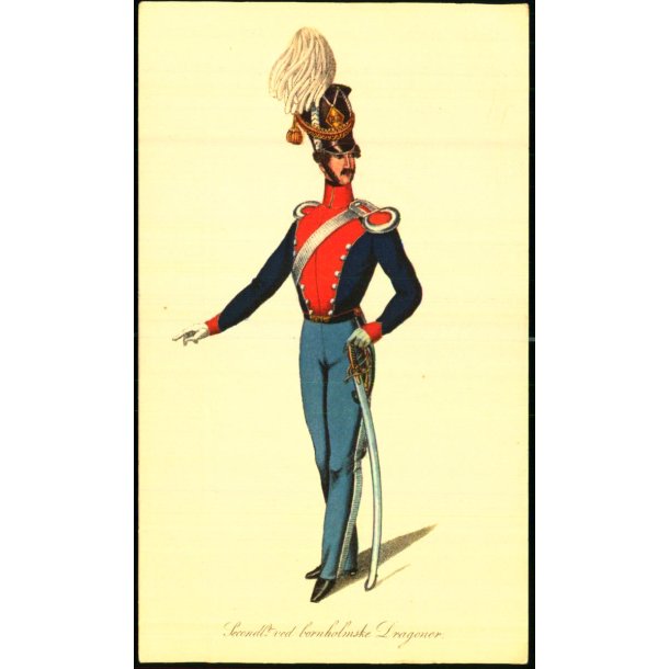 Secondt ved bornholmske Dragoner - u/n - Ubrugt