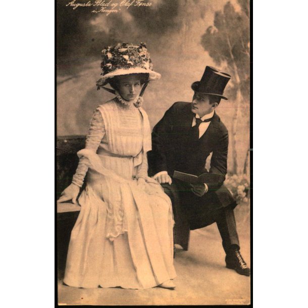 Augusta Blad og Olaf Fnss i Kongen - Alex Vincent 1896 - Ubrugt