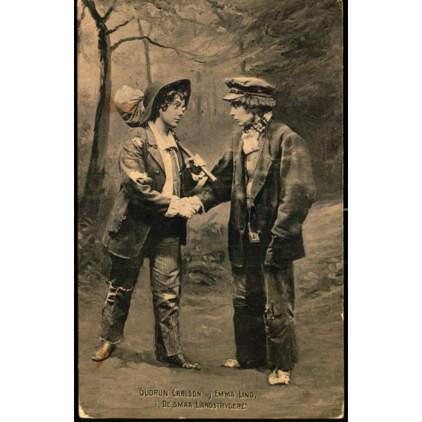 Gudrun Carlson og Emma Lund i "De smaa Landstrygere" - Alex Vincent 1257 - Brugt