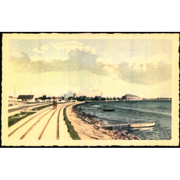 Nyk�bing F. - Den nye Strandpromenade - Rudolf Olsen u/n - Ubrugt