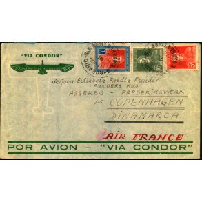 Luftpost Brev fra Argentina til Danmark - 11 - 7 - 1935