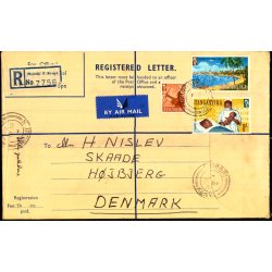 Luftpost Rekommanderet Brev fra Tanganika til Danmark - 15 - 12 - 61