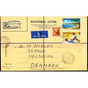 Luftpost Rekommanderet Brev fra Tanganika til Danmark - 15 - 12 - 61