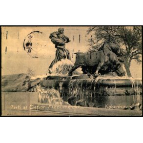Kbenhavn - Parti af Gefion Monumentet - D.L.C. 1072 - Brugt