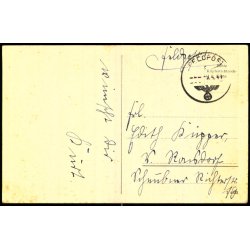 Tysk Feldpostkort - Feldpost 9 - 4 - 41