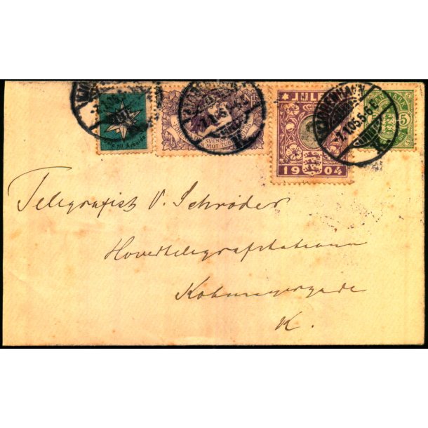 1904 p Brev - 7 - 1 - 05 - Med Svensk Julemrke