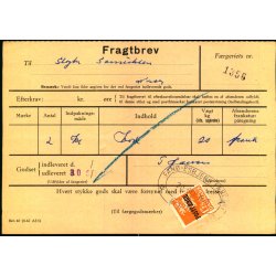 Fragtbrev -  1,25 kr Rigsvben Prov.  - Fra Esbjerg til Fan 20. Sept. 1966