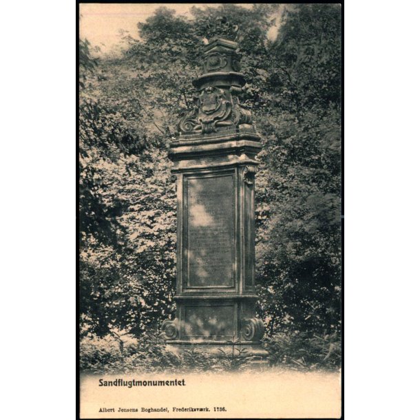 Sandflugtmonumentet - Albert Jensens Bogh. 1736 - Ubrugt