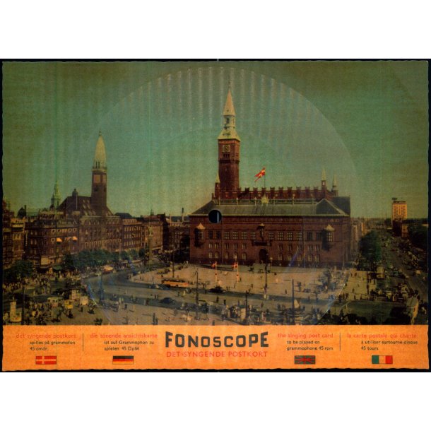 Raadhuspladsen  - Fonocope - Det syngende Postkort - K - B3 - Ubrugt