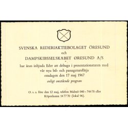 Svenska Rederiaktiebolaget &Ouml;resund &amp; Dampskibsselskabet resund A/S - u/n - Ubrugt