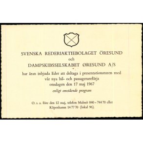 Svenska Rederiaktiebolaget Öresund & Dampskibsselskabet resund A/S - u/n - Ubrugt