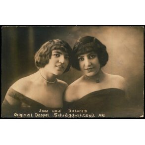 Jnez und Delores - Orginal Doppel Schrgdrahtseil Akt. - Fotokort 5373 - Ubrugt