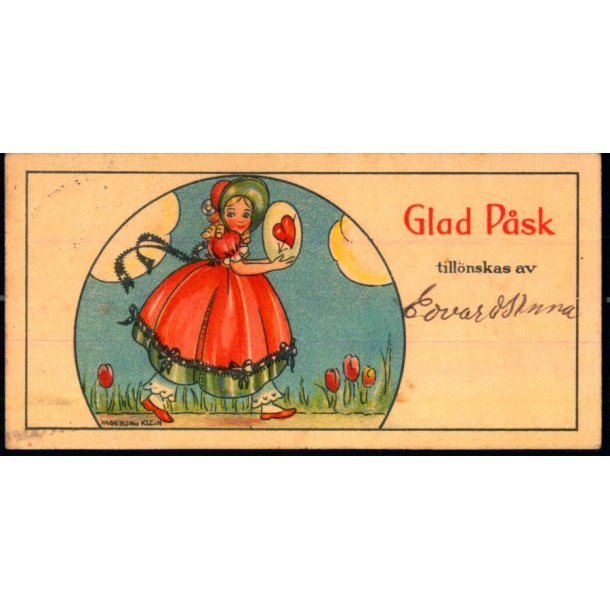 Ingebjrn Klein - Kartonkort - Glad Psk - u/n - Brugt