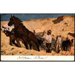 Feldpost - Apenrade  26 - 1 - 14  - Til Berlin. - Billedside : Sandfuhrwerk