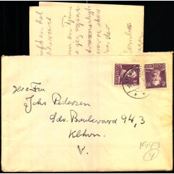 Brev med indhold (4 Ark) fra Vesterbros K.F.U.M. Sommerlejr 1943 - Magleby - Klippinge - Brugt