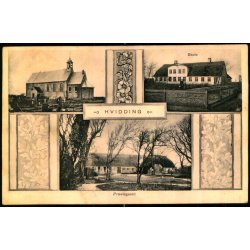 Hvidding - Kirke,skole,Pr�stegaard - W. Sch�tzsack 94304 - Brugt