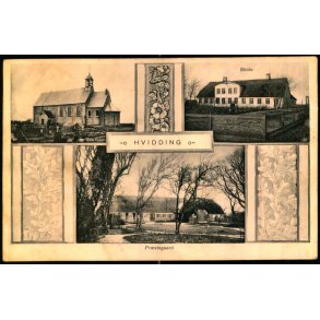 Hvidding - Kirke,skole,Pr�stegaard - W. Sch�tzsack 94304 - Brugt