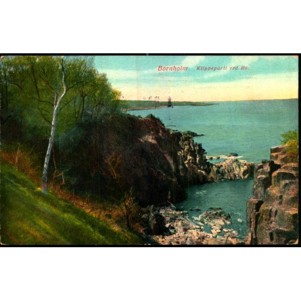 Bornholm - Klippeparti ved R - Alex Vincent 749 - Brugt