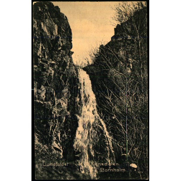 Bornholm - Vandfaldet ved Finnedalen - Frits Srensen 76 B - Brugt