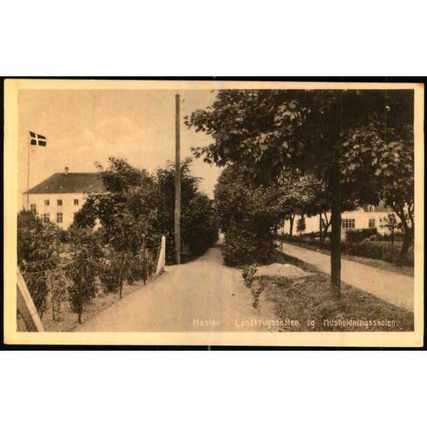 Haslev - Landbrugsskolen og Husholdningsskolen - L. Smiths Bogh. 37040 - Ubrugt